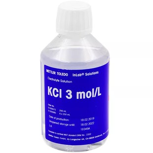 L氯化钾溶液电极保护液51350072 电极浸泡液梅特勒KCL溶液3mol