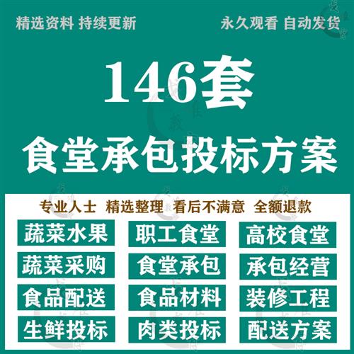 食堂承包经营投标书F服务方案学校医院公司食堂采购招投标文件范