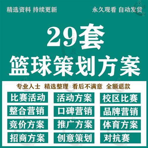 篮球比赛策划方案篮球赛事招商B合作整合推广篮球赛活动执行方案