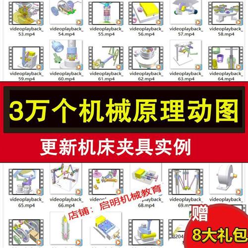 机械原理动画SolidWorks动态传动结构设计非标自动E化3D图动图资