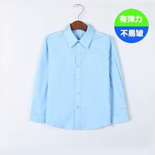 校服中小学生浅蓝色礼服男童白色衬衣长袖 纯棉 精选儿童白衬衫