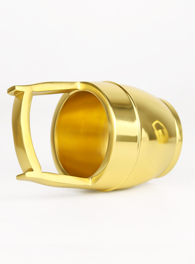 纯黄铜一桶金摆件小水筒创意迷你铜缸家居办公室桌面茶几茶盘摆件