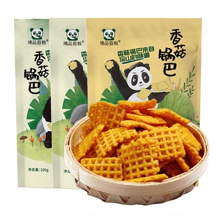 香菇锅巴 吃货解馋休闲办公零食 香辣五香两种口味100g/袋