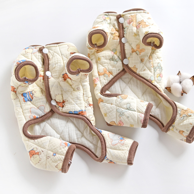 【双层夹棉】纯棉狗狗四脚棉衣