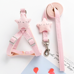 可爱宠物猫咪狗狗牵引绳小型幼犬泰迪博美比熊遛狗绳子狗链胸背带