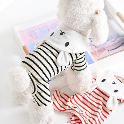 可爱宠物小体比熊泰迪狗狗衣服春秋装薄款四脚家居服夏季2025新款