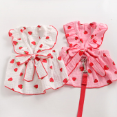 薄款 宠物猫咪比熊博美泰迪小狗狗衣服牵引绳裙子纯棉2025春装 夏季