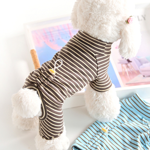 抽绳宠物比熊泰迪小狗狗衣服德绒四脚打底衫春秋季薄款睡衣家居服