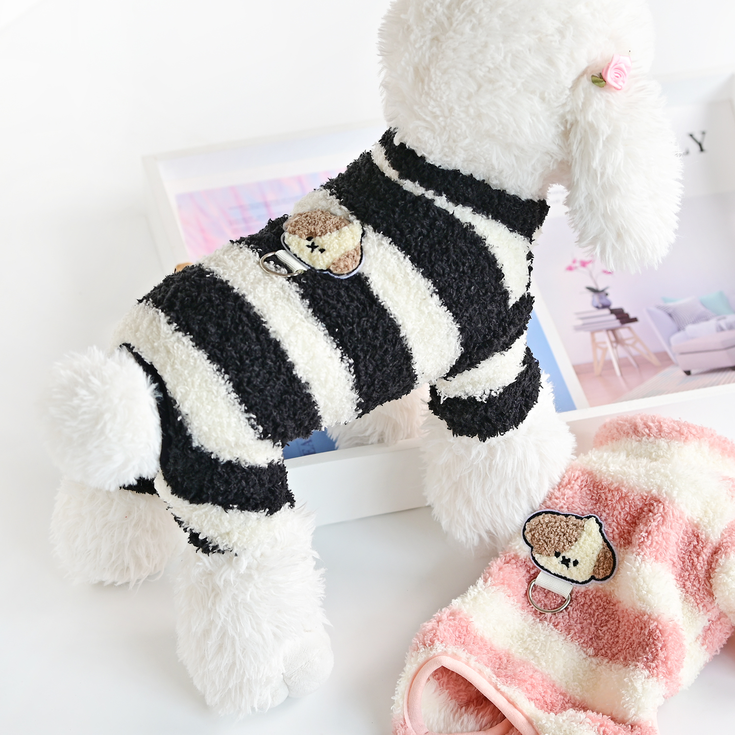 【软糯·舒适】雪糕绒狗狗四脚衣