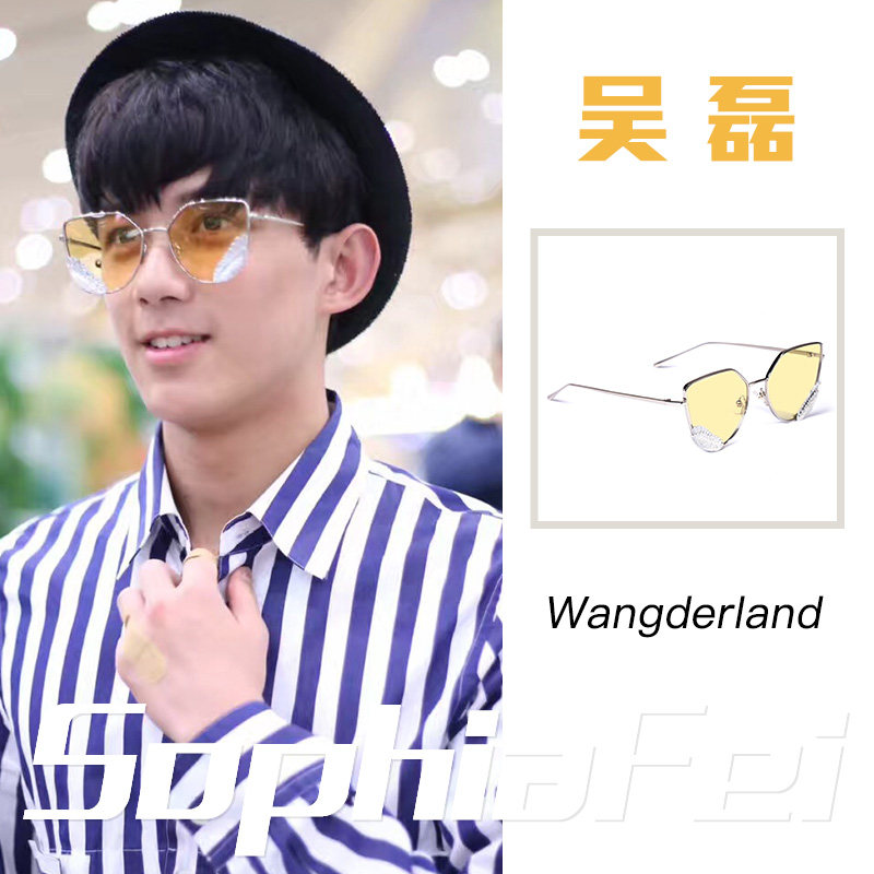 吴磊Wangderland官方授权翅膀眼镜墨镜太阳镜眼镜链胸针小众设计