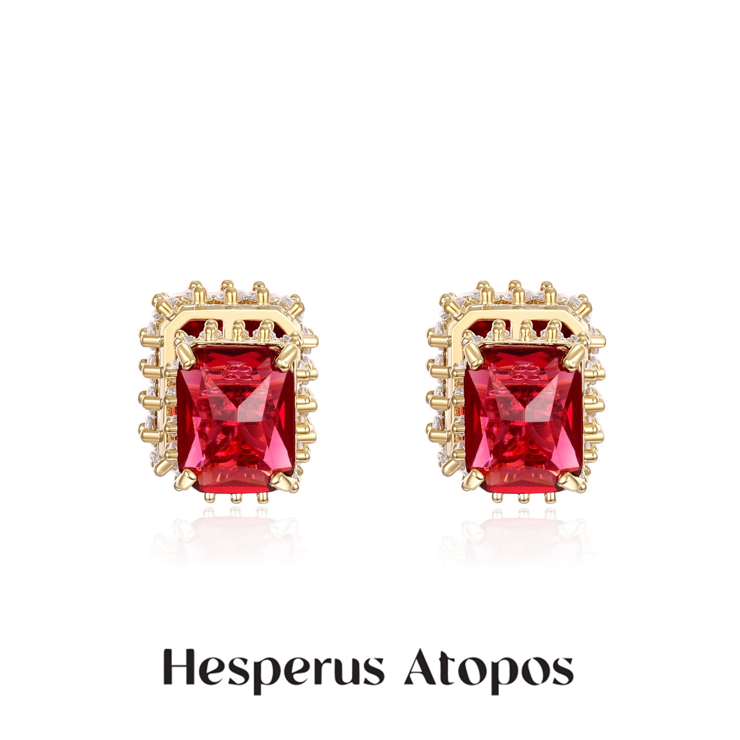 小众红色耳钉hesperusatopos