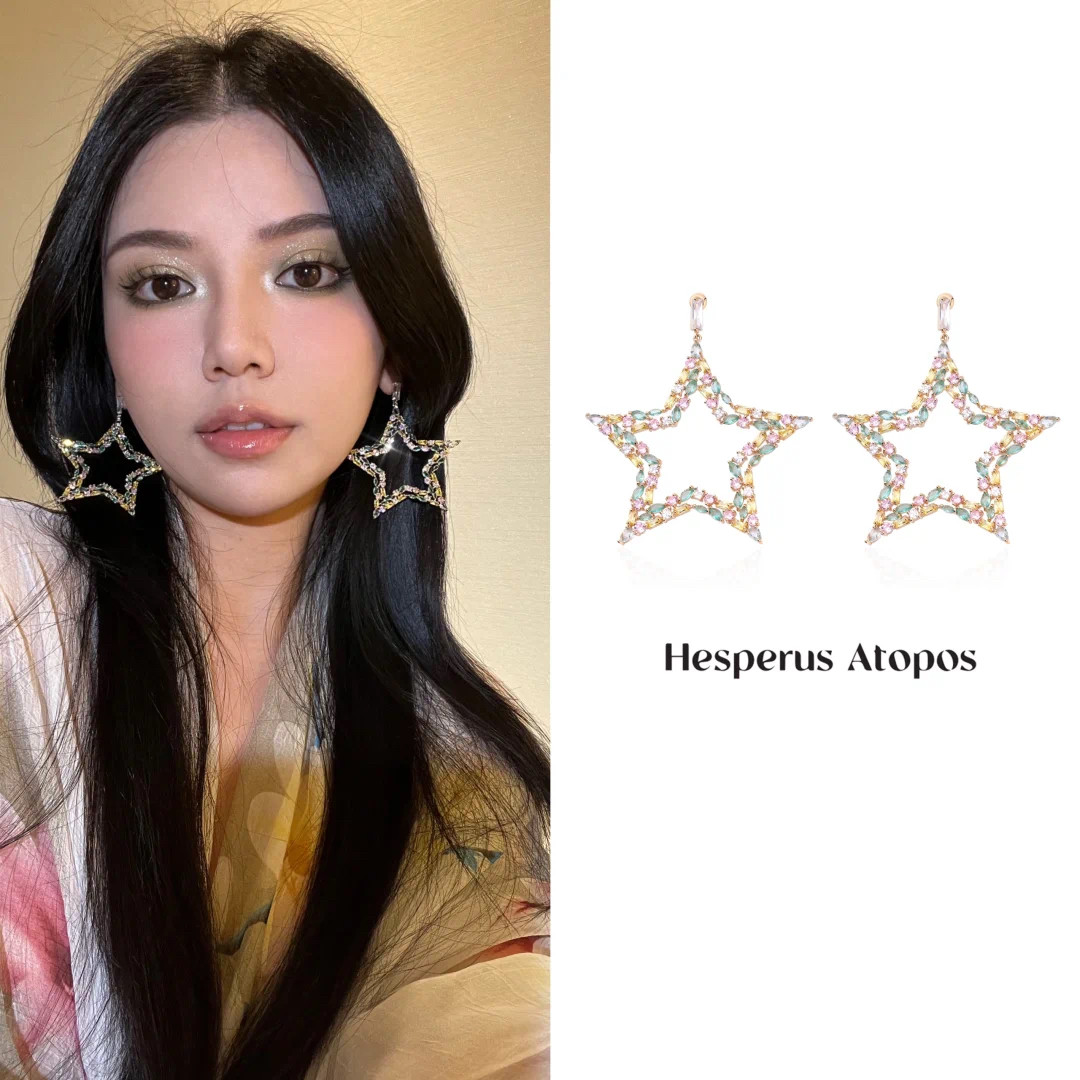 彩钻五角星耳环HesperusAtopos