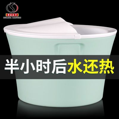 华夏良子泡脚桶塑料无电恒温过小腿泡脚盆女洗脚加厚足疗按摸神器