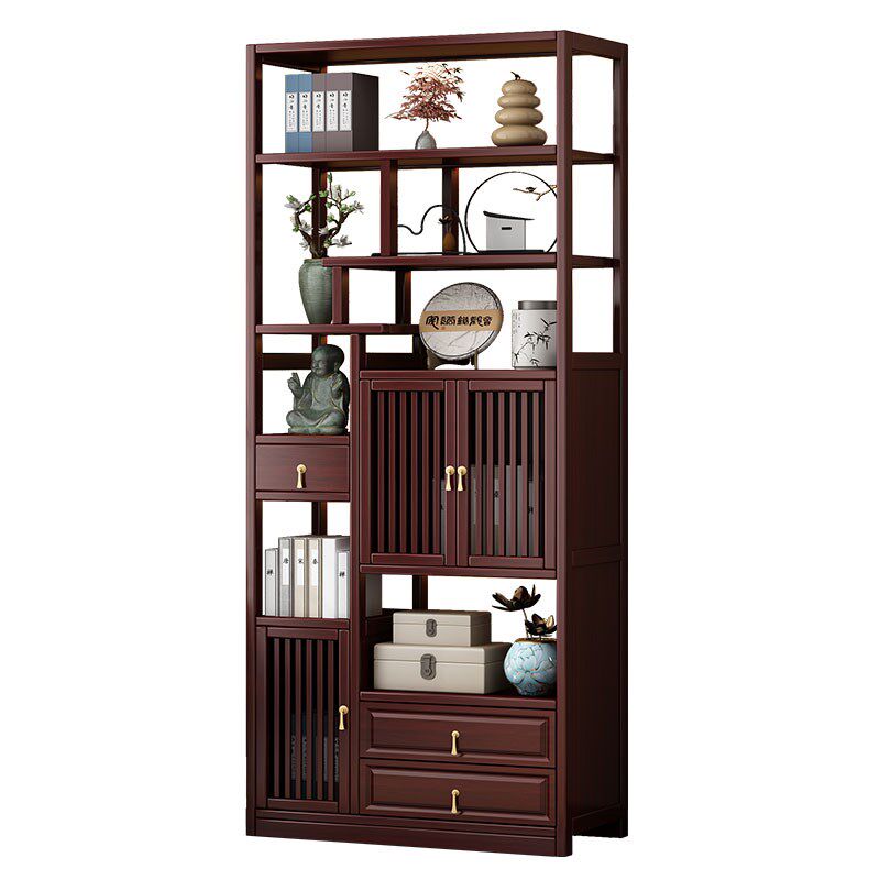 精选博古架实木中式o茶叶架子置物架现代简约茶室摆件展示架茶具