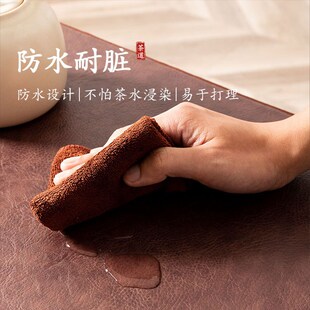 牛皮桌垫防油防s水免洗桌布轻奢高级感餐桌垫子茶几桌面 优选中式