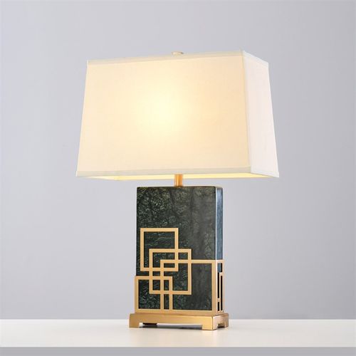 精选新中式客厅台灯现代简约设计师创意样板M房卧室床头大理石艺