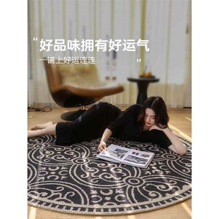 优选 圆形高级感客厅茶几房间卧室 中g古之家 羊毛复古地毯法式