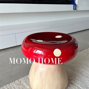 精选MOMO 凳茶几玻璃钢 HOME家居v设计小红书红蘑菇凳板凳换鞋