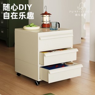 多层桌下储物J办公柜收纳柜档案落地资 优选移动文件柜床头柜拆装