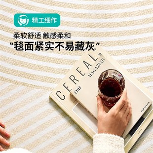 s轻奢高级感卧室床边毯防水免打理地垫家 优选奶油风地毯客厅新款