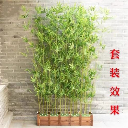 精选仿真竹子装饰细水竹酒店客厅隔断橱窗背景仿真绿W植竹子造景