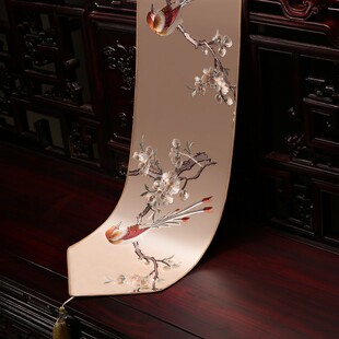 精选中式桌旗h长方形刺绣复古红木茶几台布电视柜盖布餐桌桌布床