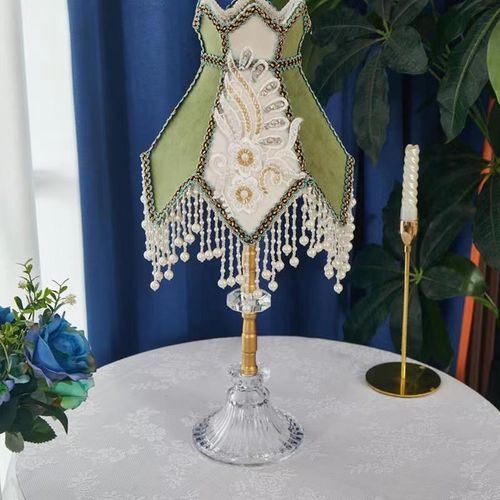 精选欧式美式田园复古流苏台灯创意高颜值温馨家居U主卧房间书房