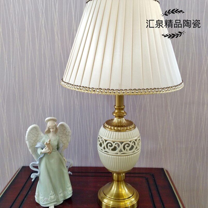 优选美国外贸原单客厅床头书房台灯台面美T式欧式别墅样板房