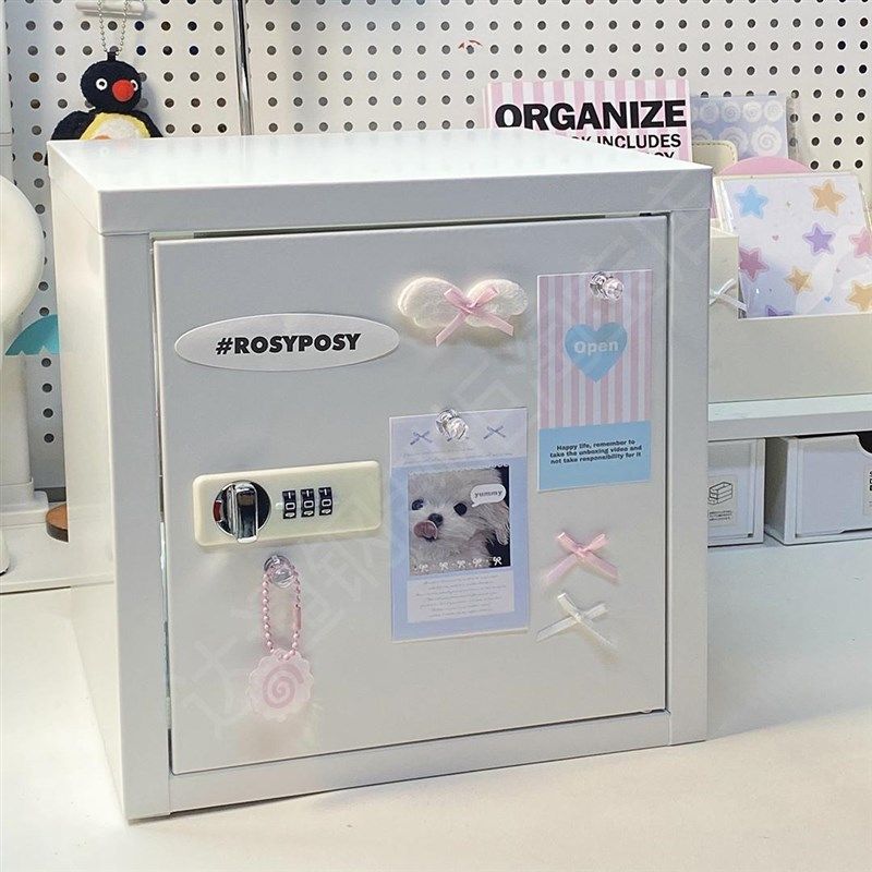 新年免安装学生宿舍密码箱保w险箱桌面带锁收纳箱密码锁储物柜保,收纳整理,桌面收纳盒,淘宝优惠券,粉丝福利购,淘宝优惠卷