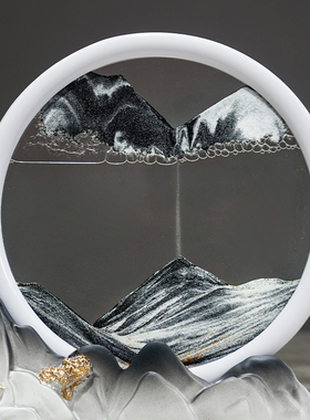 优选流沙画创意沙漏n轻奢档新中式摆件酒柜电视柜客厅公桌装饰摆