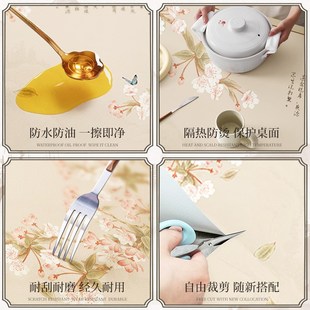 隔热餐桌桌垫桌布防水防油防烫免洗pvc茶U几桌面保护垫耐 精选中式