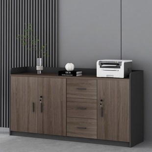 优选办公室茶水柜m文h件柜矮柜隔断柜边柜木质收纳柜储物柜子带锁