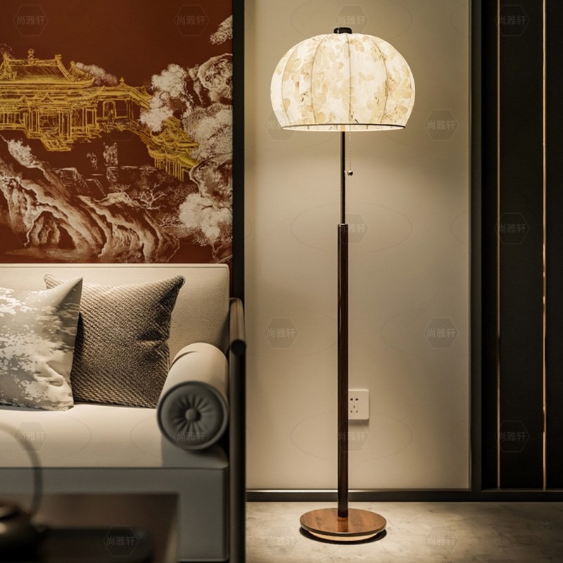 优选新中a式古典落地灯茶室酒店大堂茶楼客厅沙发旁高级感装饰立