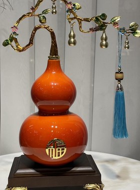 优选新中式c客厅玄关葫芦五福临门摆件家居工艺礼品摆饰电视柜乔