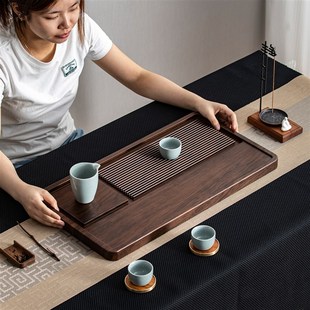 小茶台电木G款 精选整块实木茶盘家用新款 实木茶具办公室用干泡茶