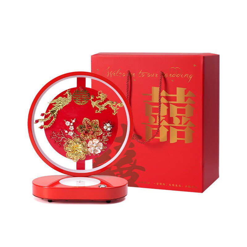 优选结婚喜庆台灯长明灯陪嫁灯闺蜜订婚J礼物送新娘中式床头灯伴