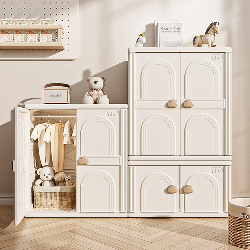 英禾儿童玩具大容量收纳柜宝宝DIY百变衣柜实用喂养台置物架