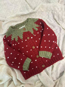 水果秋冬春季 草莓外套甜美毛衣线衫 外搭 女童针织开衫 现货26新款