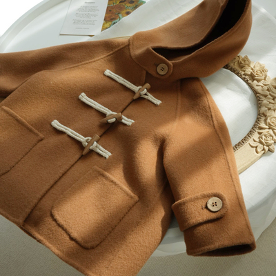 全羊毛高端双面大衣品质感童装