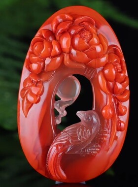 南红吊坠雕件冰飘柿子红苏工貔貅项链挂件毛衣链玛瑙男喜上眉梢女