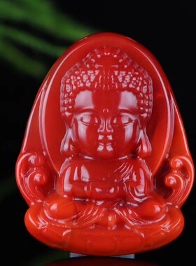 南红玛瑙冰飘大日如来吊坠佛祖柿子红观音弥勒佛本命佛兔文殊菩萨