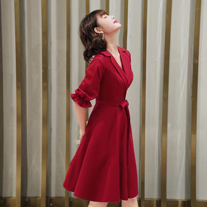 敬酒服新娘回门便装伴娘平时可穿订婚红裙结婚衣服小个子晚礼服女在类目 女装/女士精品, 婚纱/旗袍/礼服, 礼服/晚装中 - 来自Buy2taobao.com提供专业的淘宝代购服务