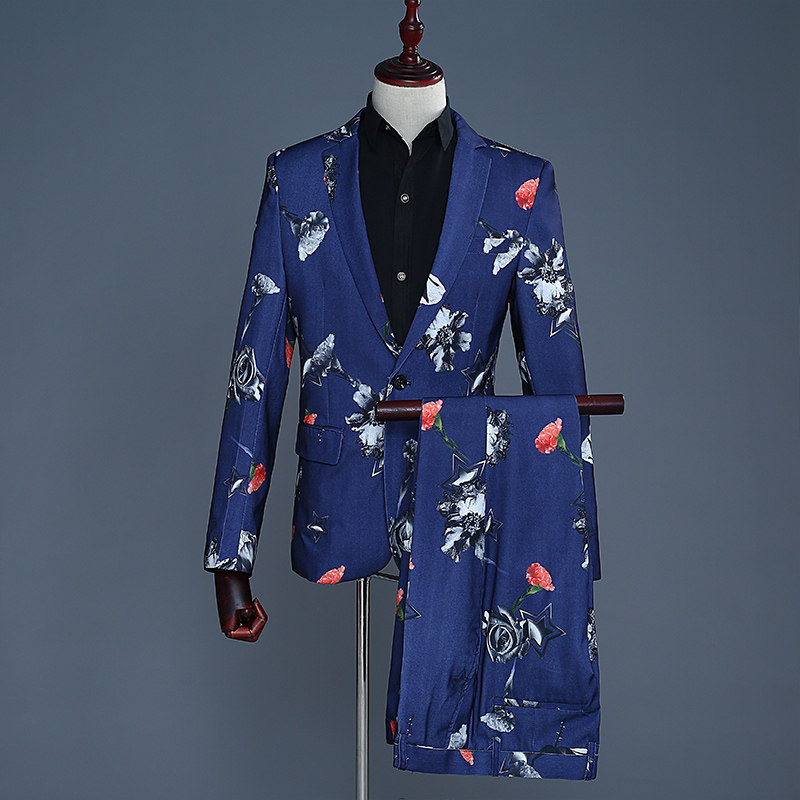 high-grade man man 's suit colour suit Groom full dress Korean Edition Self cultivation costume host suit Digital printingin the Men's clothing, Suits  category - from Buy2taobao.com to provide professional Taobao agent buy service