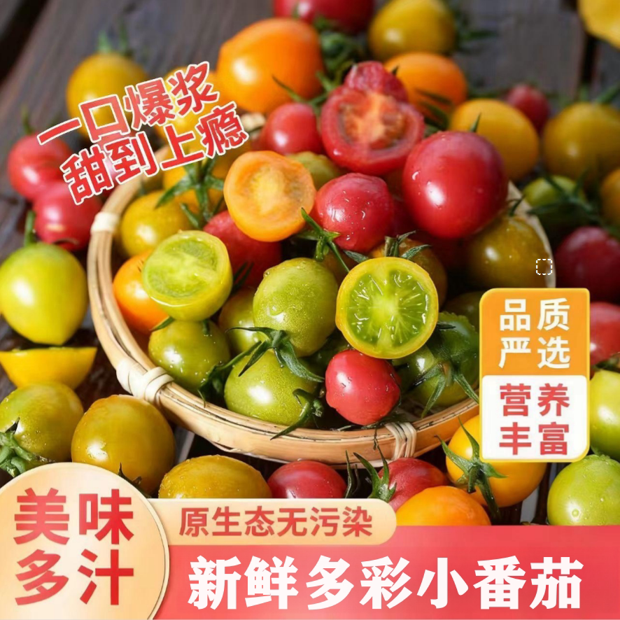 红色圣女果黄色圣女果小黄瓜混装水果黄瓜小番茄应季新鲜蔬菜番茄