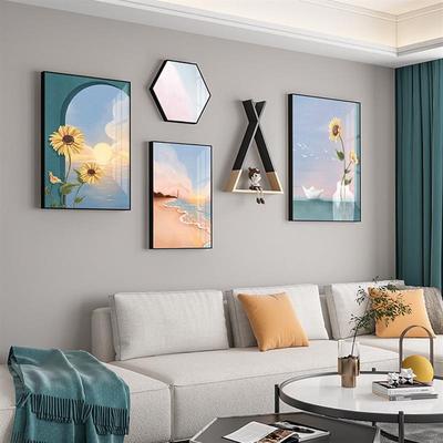 新20232023墙壁画客厅挂画款客厅装饰画沙发背景墙挂画组合套装不