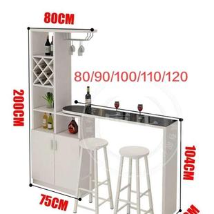 新2023家用吧台桌简约现代酒柜客厅餐厅玄关隔断柜简易靠墙创意小