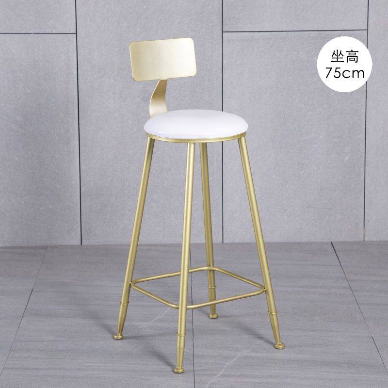 2025轻奢吧台椅现代简约酒吧椅子靠背家用高脚凳收银圆凳子拍照美