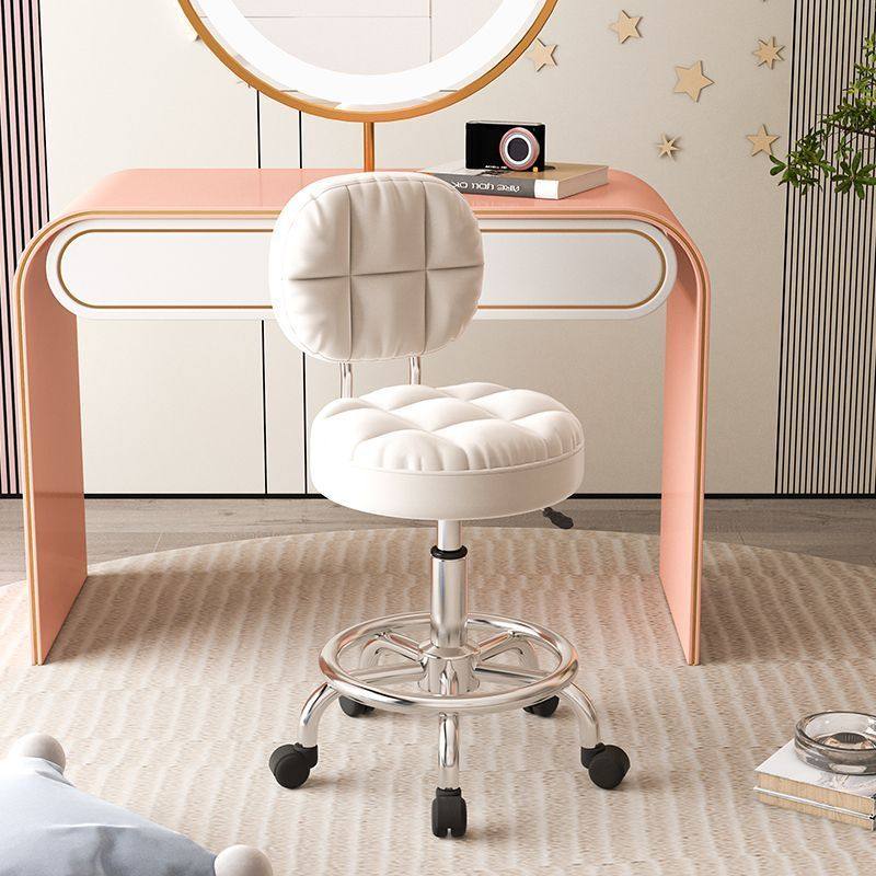 2025酒吧椅吧台美容理发升降旋转可移动靠背家用圆凳滑轮前台大工