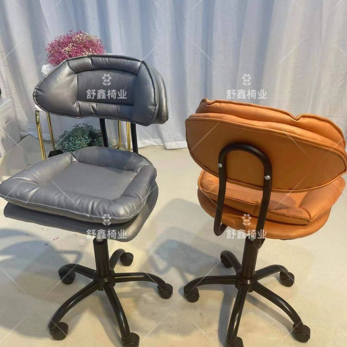 2025吧台椅前台升降旋转椅家用电脑学习椅美容美甲培训椅妆台滑轮