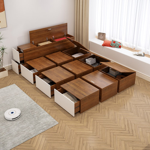 可定制多功能榻榻米床储物高箱拼地台床组合魔方省空间小户型收纳